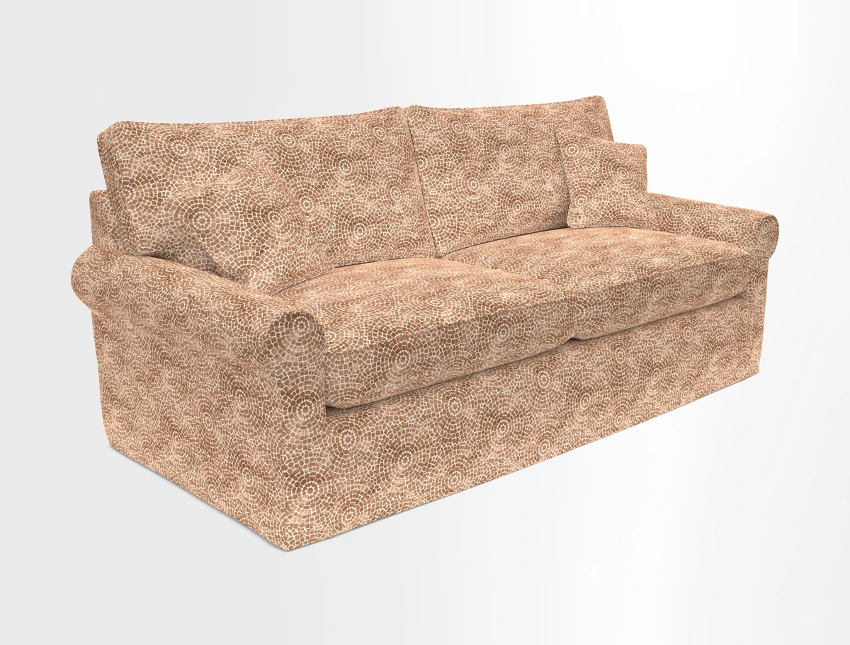 Bignor 3 Seater Sofa in V&A Drawn From Nature Oak Tree Gold. Loose cover option available