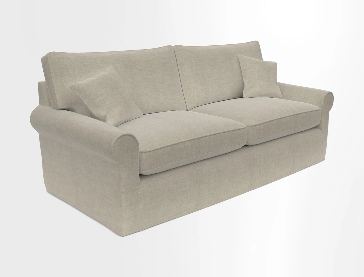 Bignor 3 Seater Sofa in V&A Drawn From Nature Oak Tree Gold. Loose cover option available