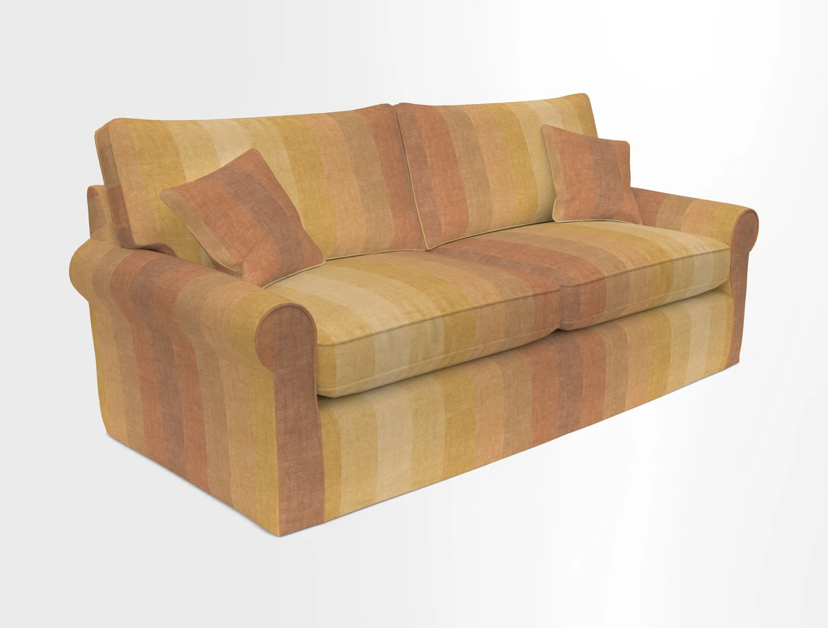Bignor 3 Seater Sofa in V&A Drawn From Nature Oak Tree Gold. Loose cover option available