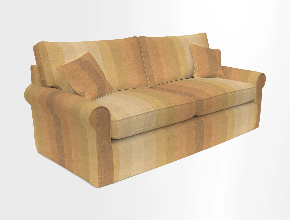 Bignor 3 Seater Sofa in V&A Drawn From Nature Oak Tree Gold. Loose cover option available