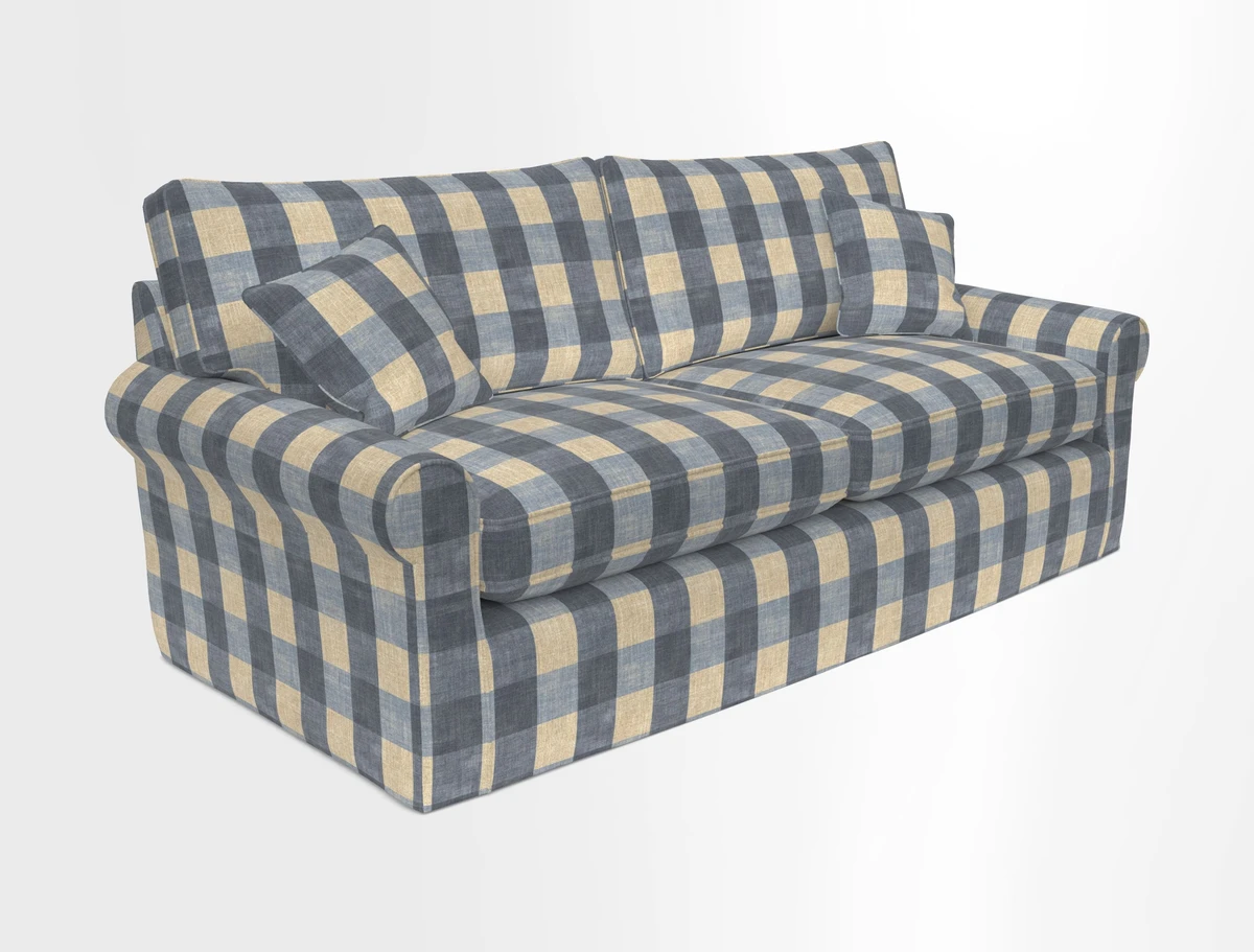 Bignor 3 Seater Sofa in V&A Drawn From Nature Oak Tree Gold. Loose cover option available