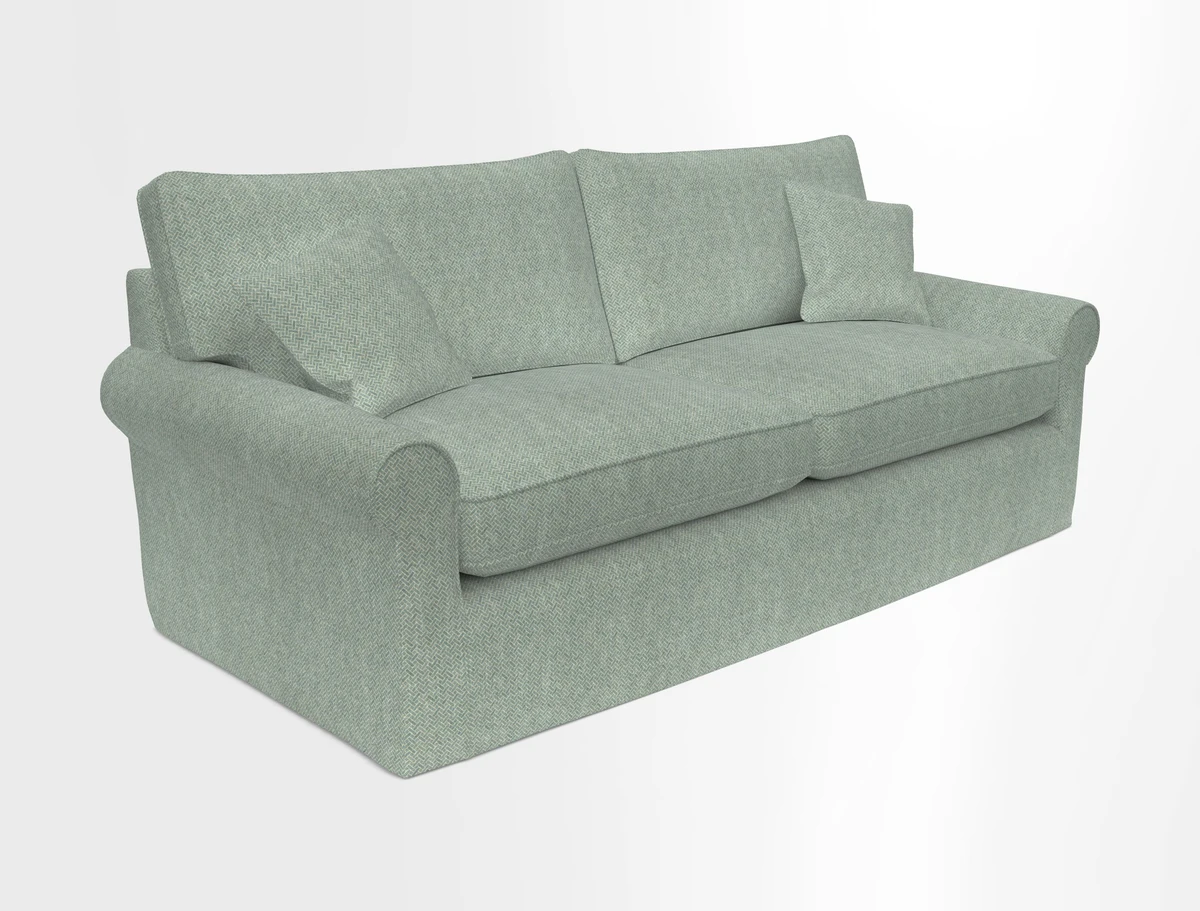 Bignor 3 Seater Sofa in V&A Drawn From Nature Oak Tree Gold. Loose cover option available
