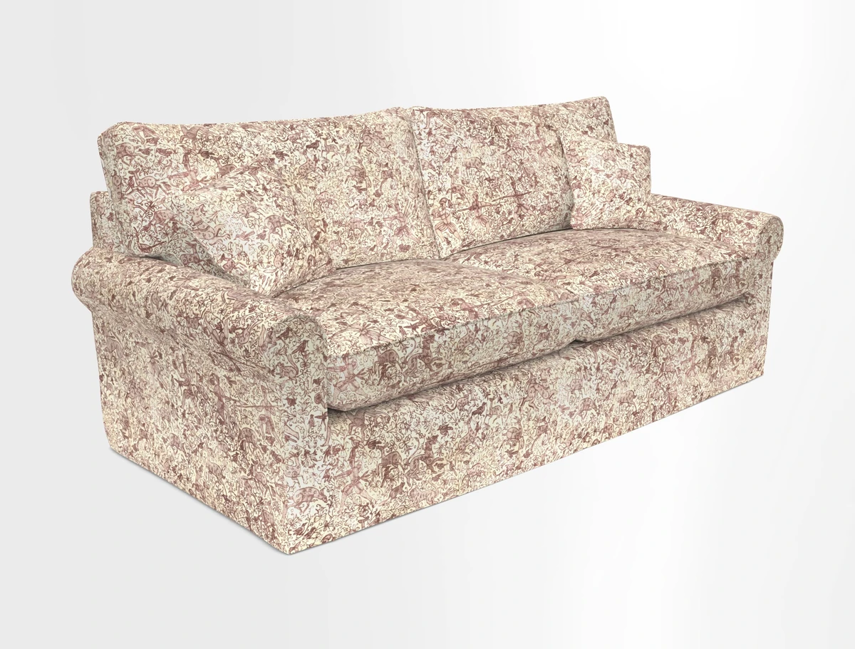 Bignor 3 Seater Sofa in V&A Drawn From Nature Oak Tree Gold. Loose cover option available