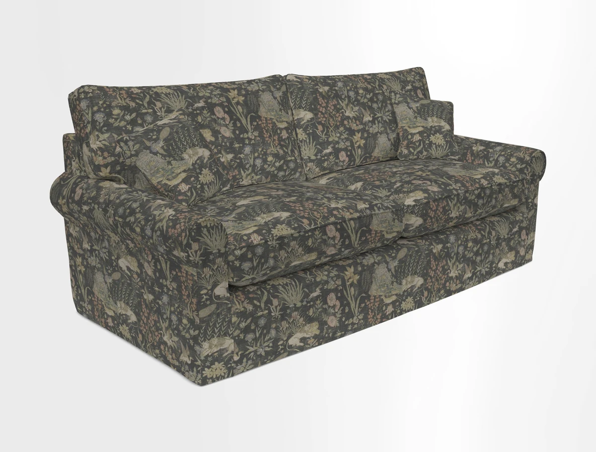 Bignor 3 Seater Sofa in V&A Drawn From Nature Oak Tree Gold. Loose cover option available