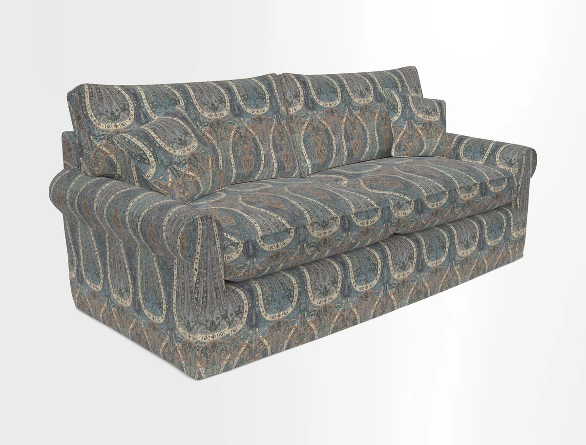 Bignor 3 Seater Sofa in V&A Drawn From Nature Oak Tree Gold. Loose cover option available