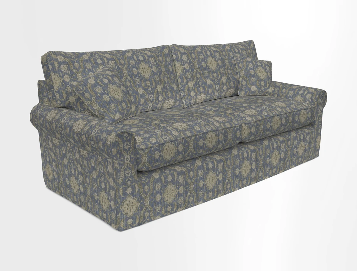 Bignor 3 Seater Sofa in V&A Drawn From Nature Oak Tree Gold. Loose cover option available