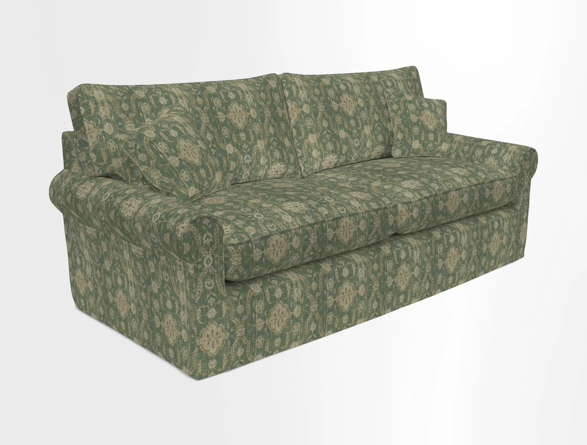 Bignor 3 Seater Sofa in V&A Drawn From Nature Oak Tree Gold. Loose cover option available