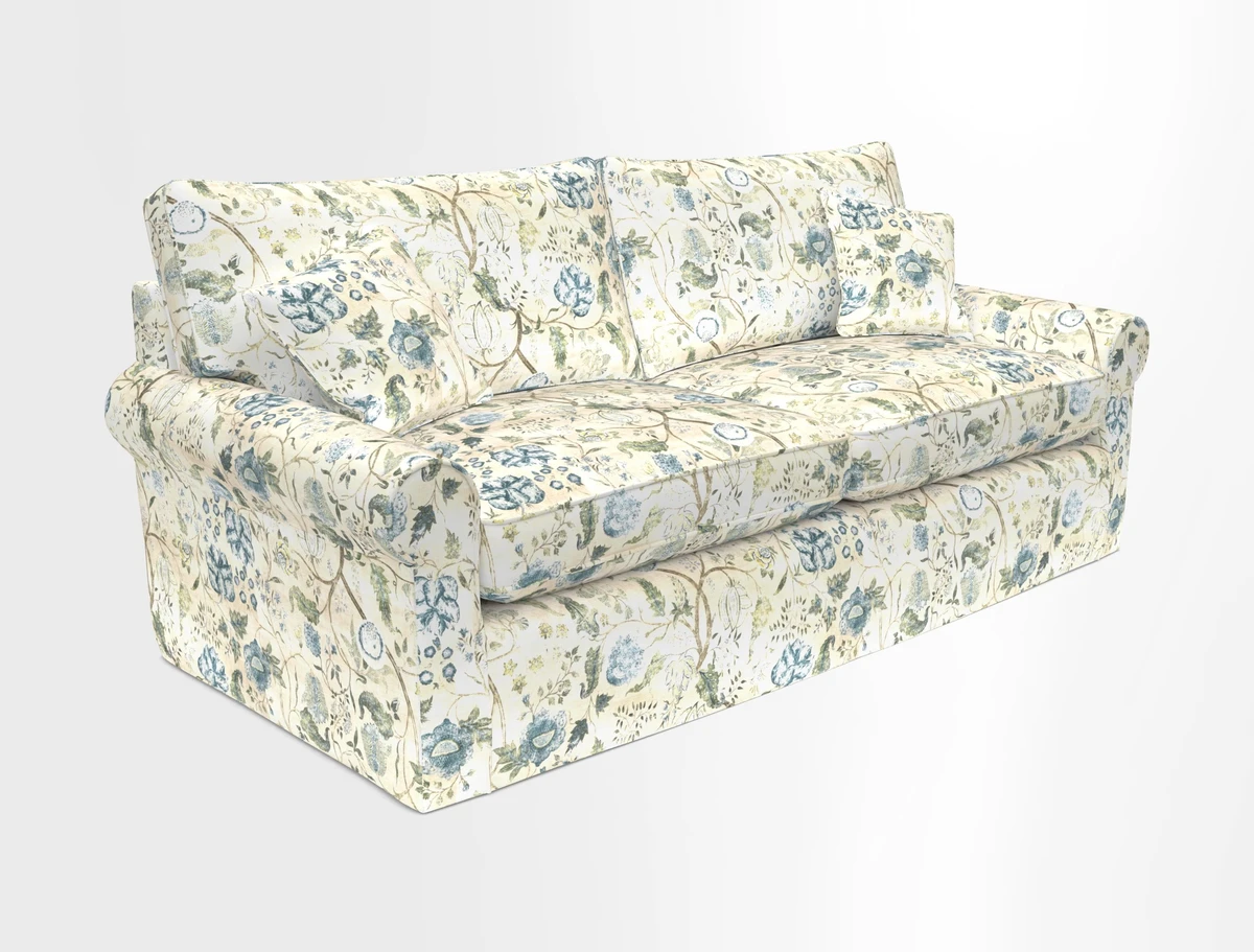 Bignor 3 Seater Sofa in V&A Drawn From Nature Oak Tree Gold. Loose cover option available