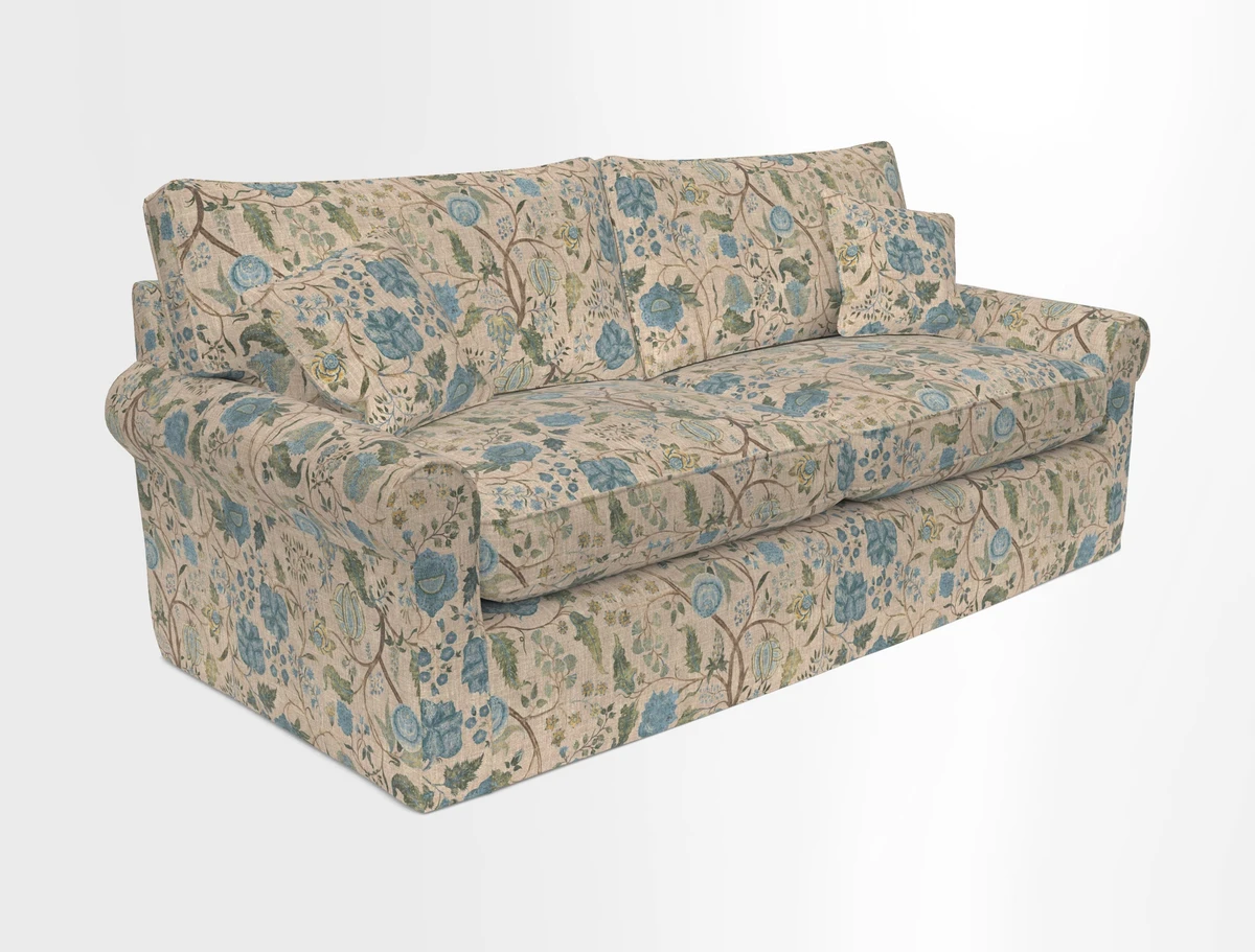 Bignor 3 Seater Sofa in V&A Drawn From Nature Oak Tree Gold. Loose cover option available