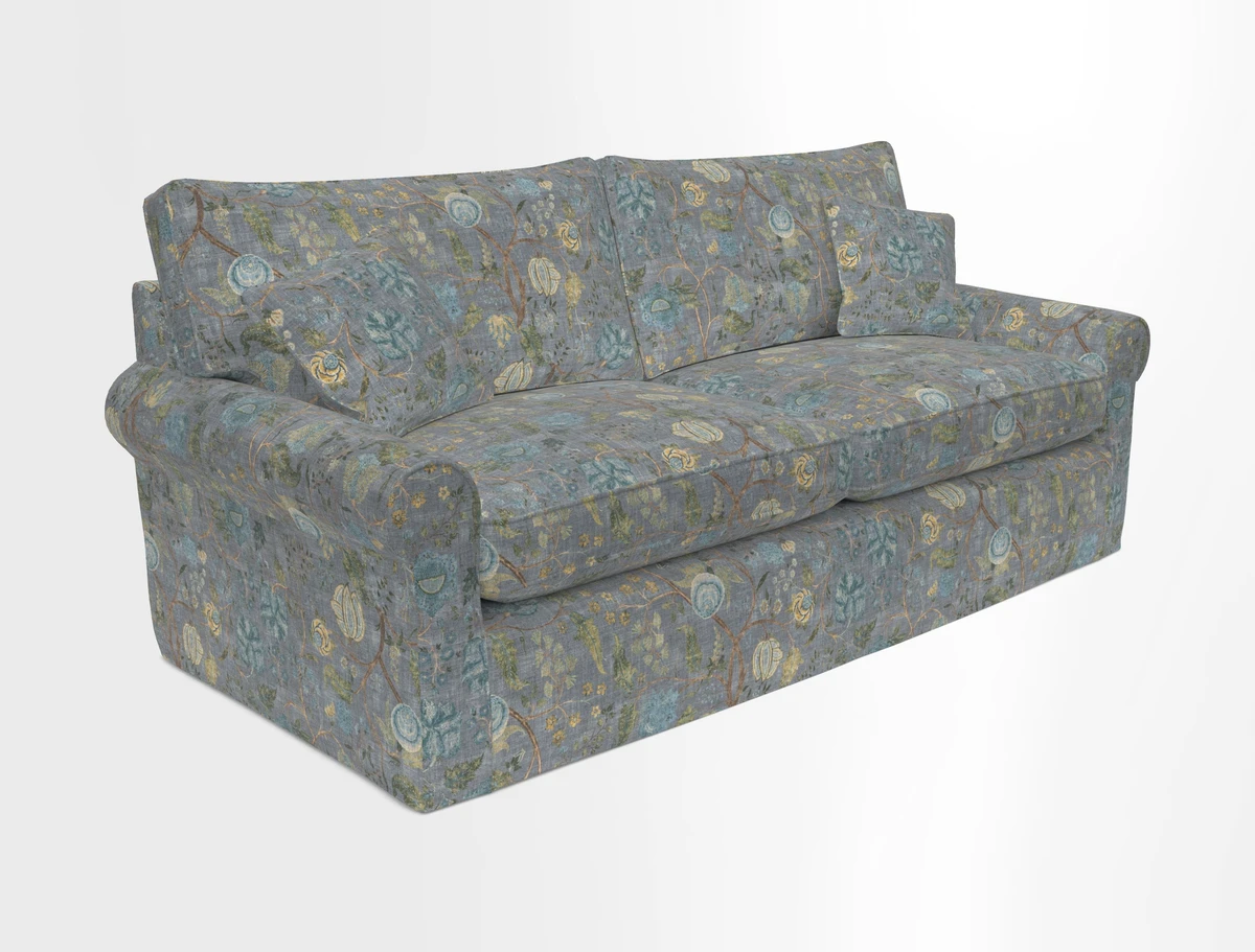 Bignor 3 Seater Sofa in V&A Drawn From Nature Oak Tree Gold. Loose cover option available