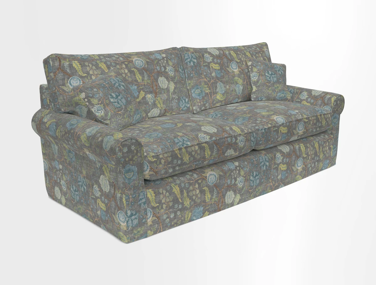 Bignor 3 Seater Sofa in V&A Drawn From Nature Oak Tree Gold. Loose cover option available