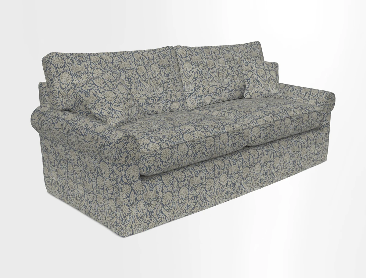 Bignor 3 Seater Sofa in V&A Drawn From Nature Oak Tree Gold. Loose cover option available