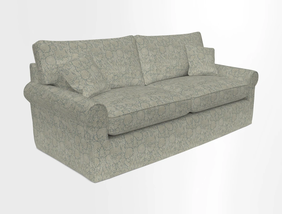 Bignor 3 Seater Sofa in V&A Drawn From Nature Oak Tree Gold. Loose cover option available