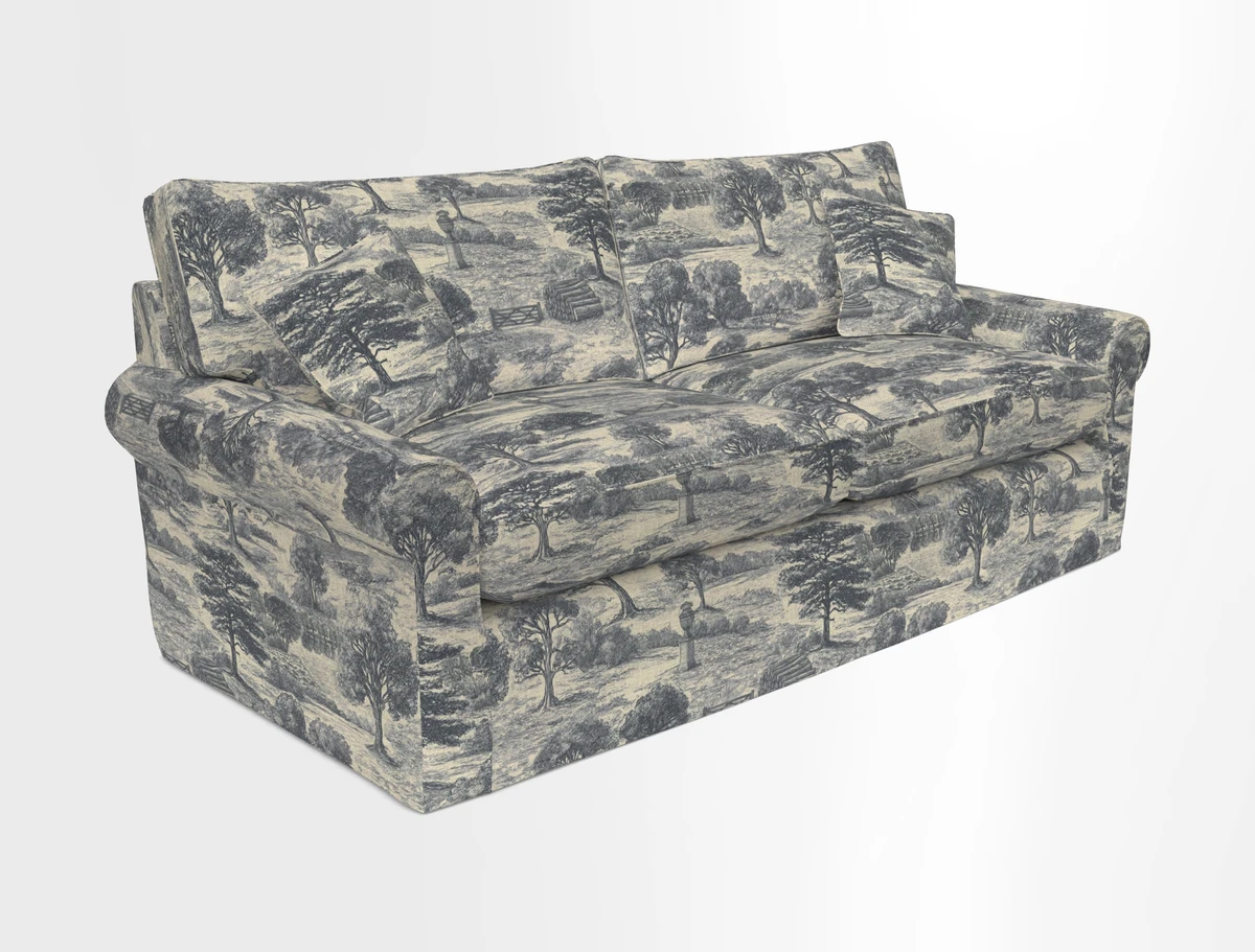 Bignor 3 Seater Sofa in V&A Drawn From Nature Oak Tree Gold. Loose cover option available