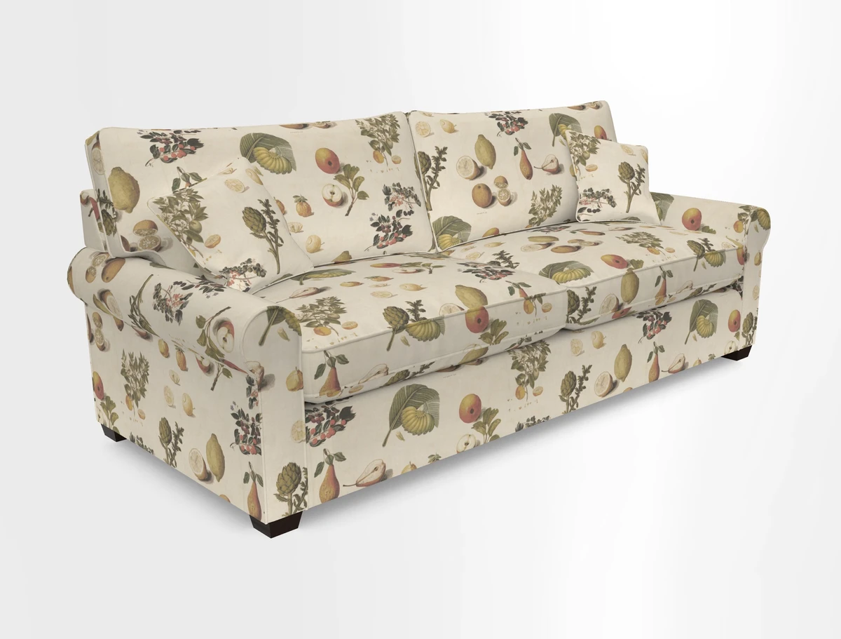 Bignor 3 Seater Sofa in V&A Drawn From Nature Oak Tree Gold. Loose cover option available