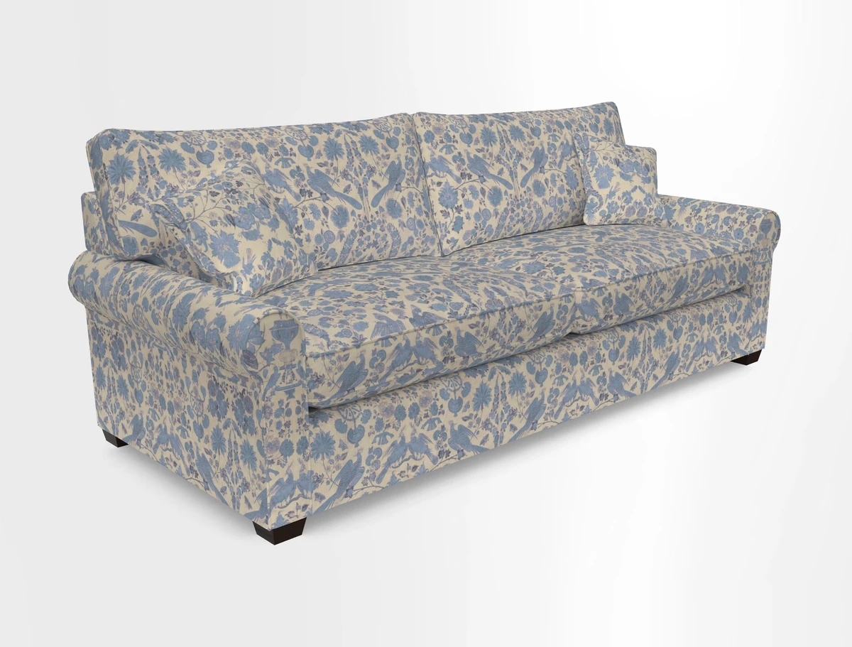 Bignor 3 Seater Sofa in V&A Drawn From Nature Oak Tree Gold. Loose cover option available