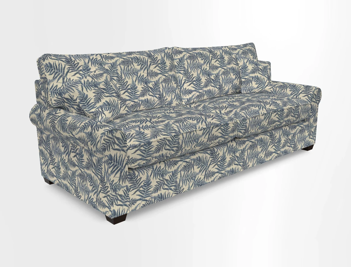 Bignor 3 Seater Sofa in V&A Drawn From Nature Oak Tree Gold. Loose cover option available
