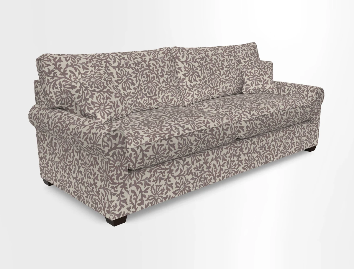 Bignor 3 Seater Sofa in V&A Drawn From Nature Oak Tree Gold. Loose cover option available