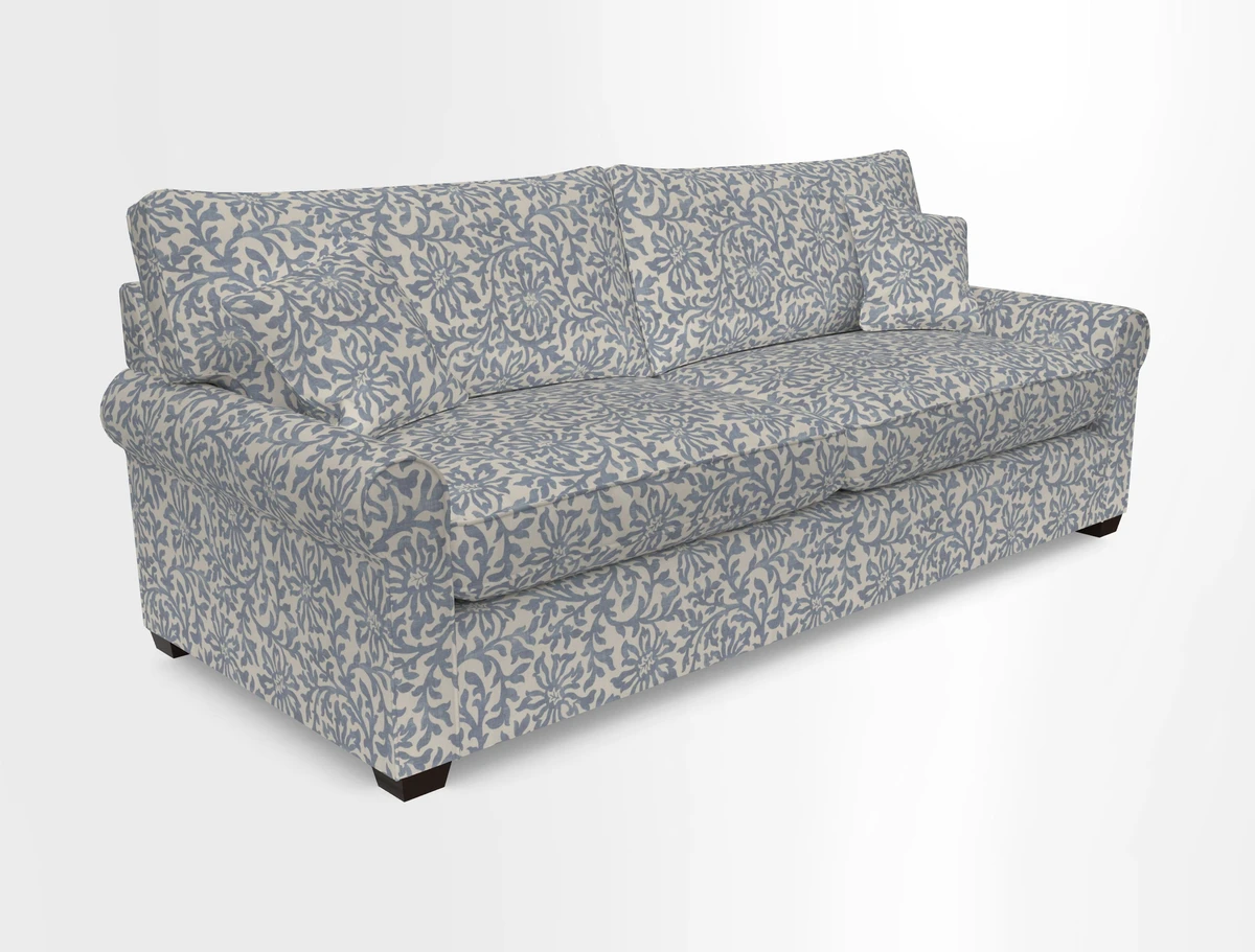 Bignor 3 Seater Sofa in V&A Drawn From Nature Oak Tree Gold. Loose cover option available