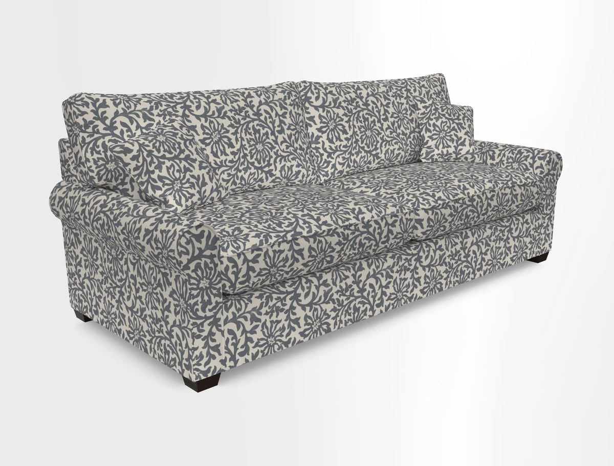 Bignor 3 Seater Sofa in V&A Drawn From Nature Oak Tree Gold. Loose cover option available
