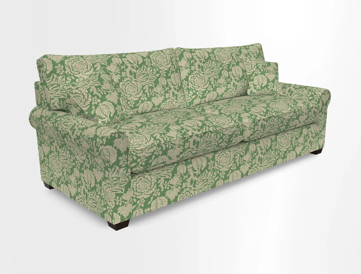 Bignor 3 Seater Sofa in V&A Drawn From Nature Oak Tree Gold. Loose cover option available