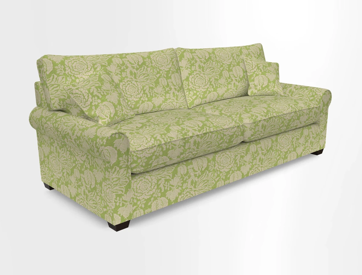 Bignor 3 Seater Sofa in V&A Drawn From Nature Oak Tree Gold. Loose cover option available