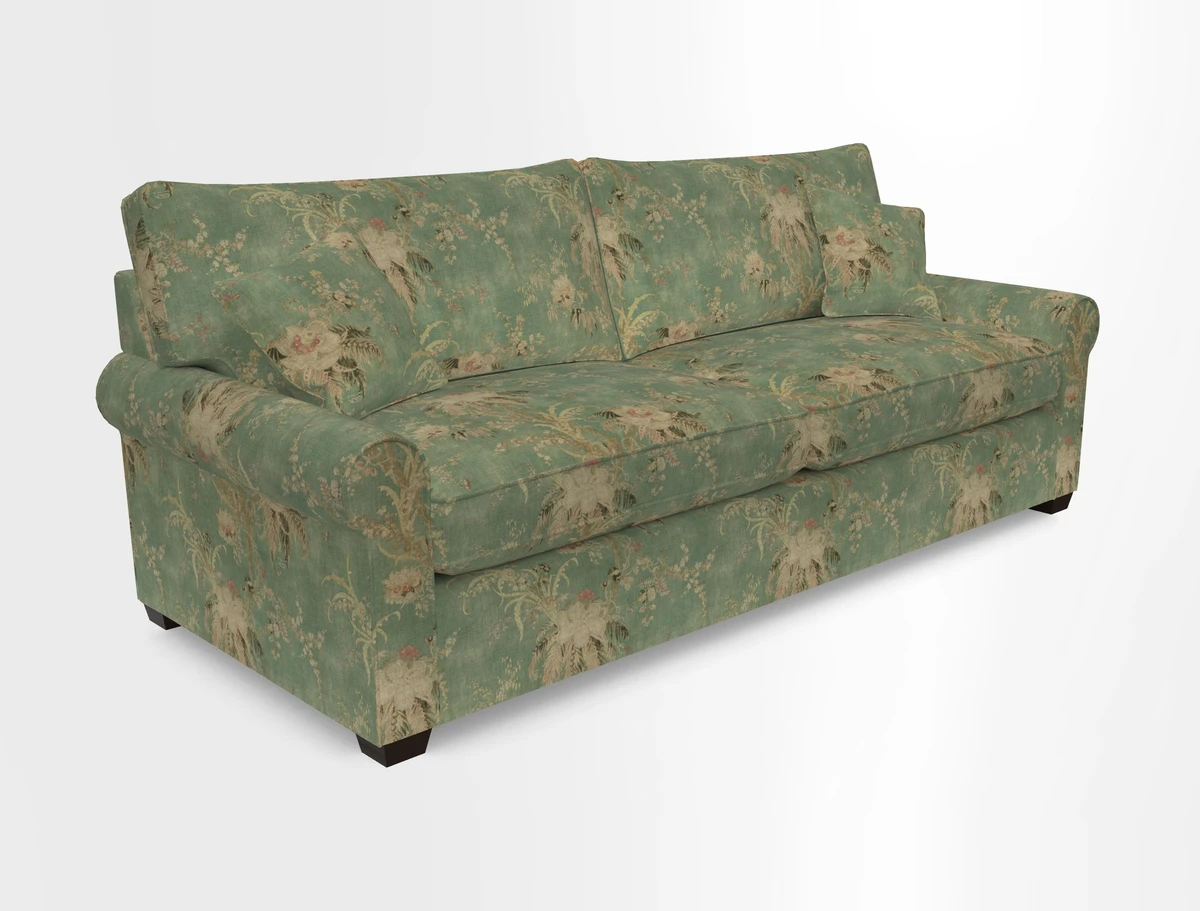 Bignor 3 Seater Sofa in V&A Drawn From Nature Oak Tree Gold. Loose cover option available