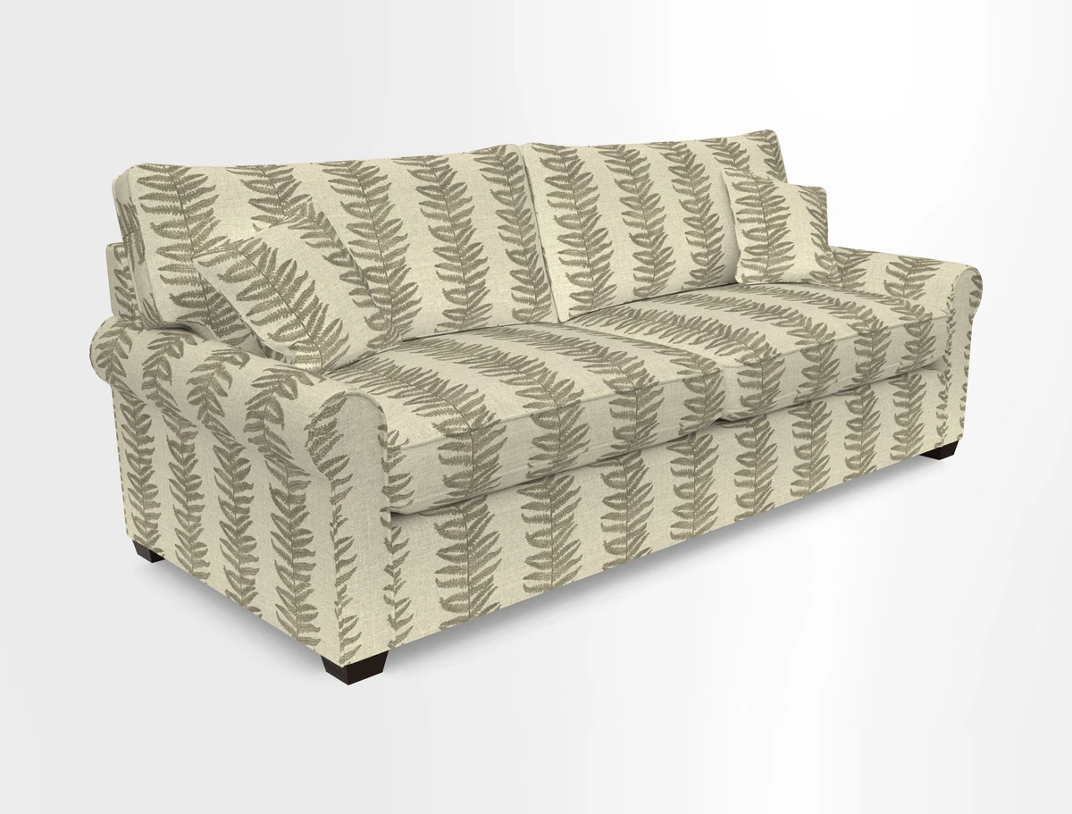 Bignor 3 Seater Sofa in V&A Drawn From Nature Oak Tree Gold. Loose cover option available