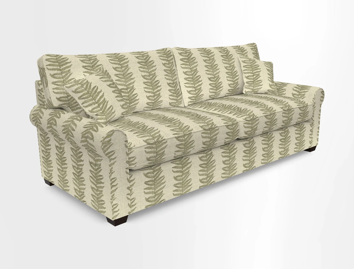 Bignor 3 Seater Sofa in V&A Drawn From Nature Oak Tree Gold. Loose cover option available