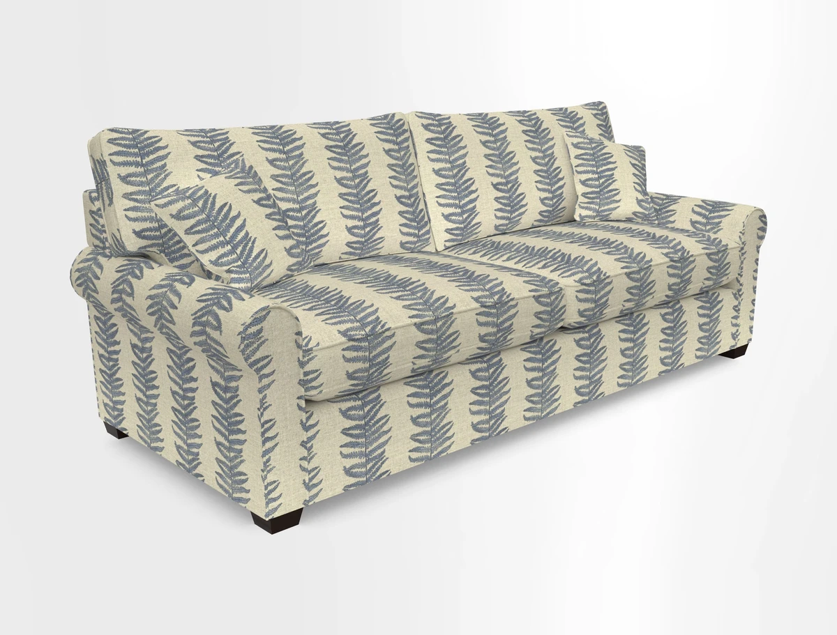 Bignor 3 Seater Sofa in V&A Drawn From Nature Oak Tree Gold. Loose cover option available