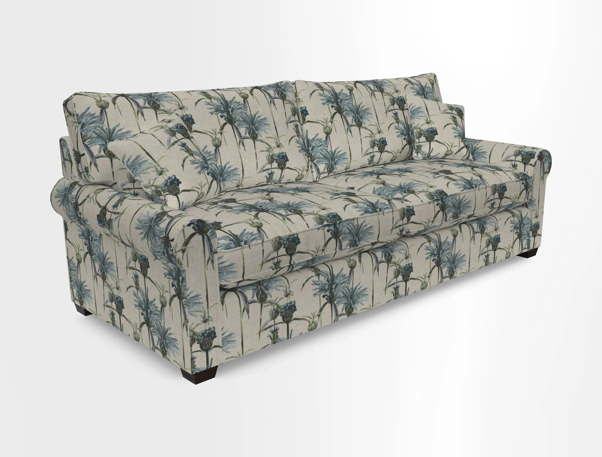 Bignor 3 Seater Sofa in V&A Drawn From Nature Oak Tree Gold. Loose cover option available