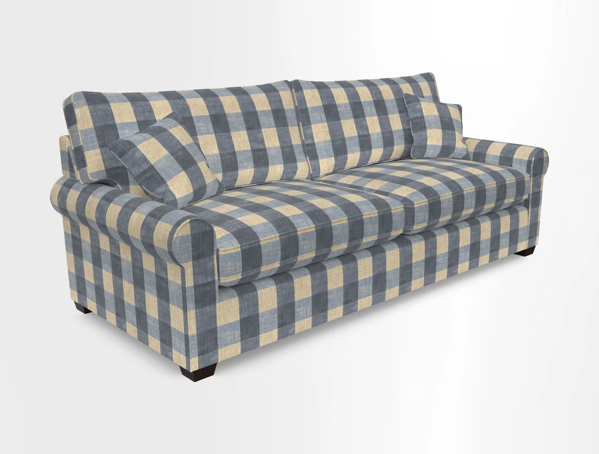 Bignor 3 Seater Sofa in V&A Drawn From Nature Oak Tree Gold. Loose cover option available