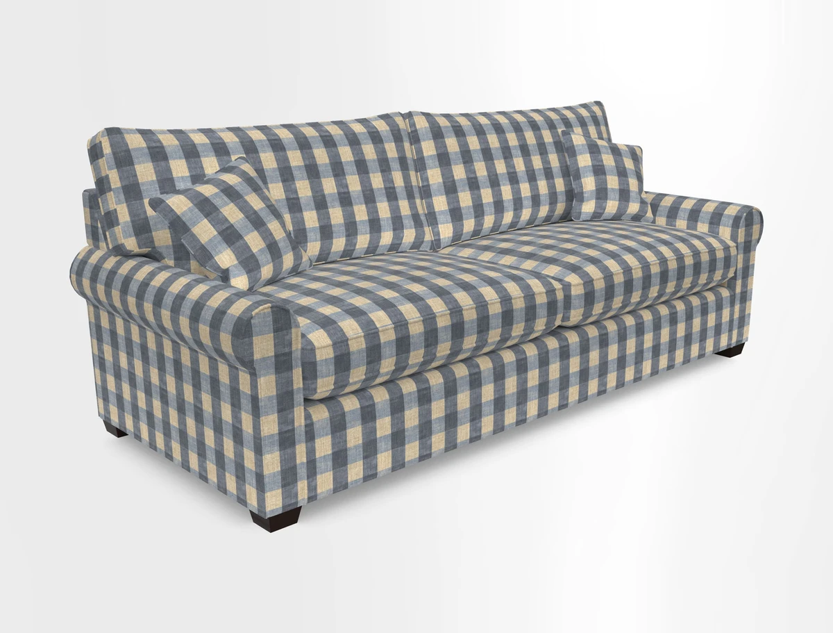 Bignor 3 Seater Sofa in V&A Drawn From Nature Oak Tree Gold. Loose cover option available