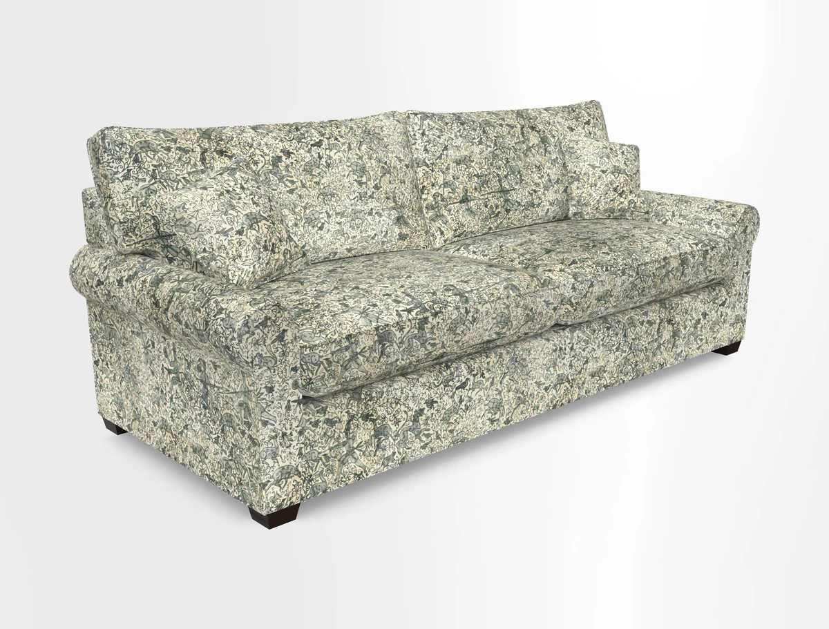 Bignor 3 Seater Sofa in V&A Drawn From Nature Oak Tree Gold. Loose cover option available