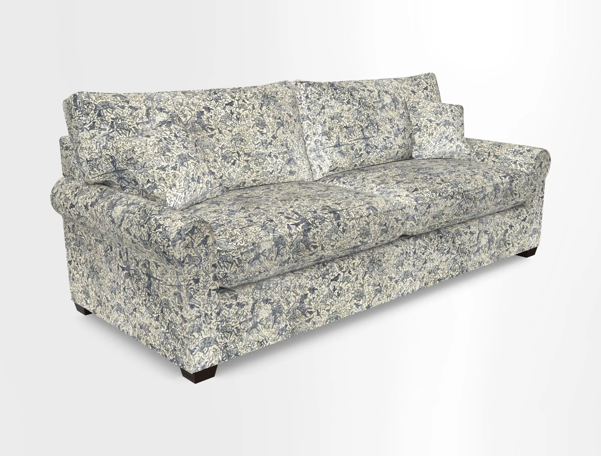 Bignor 3 Seater Sofa in V&A Drawn From Nature Oak Tree Gold. Loose cover option available