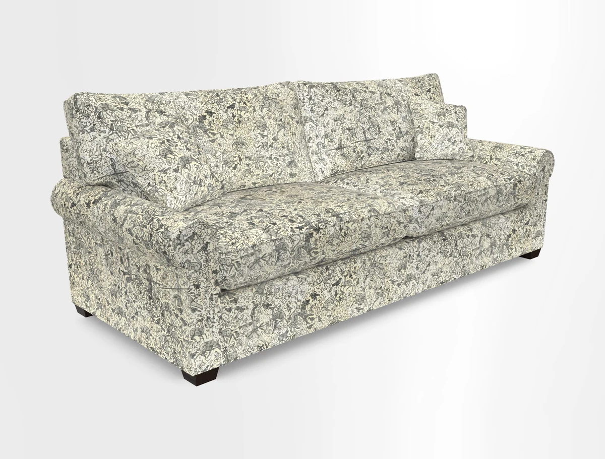 Bignor 3 Seater Sofa in V&A Drawn From Nature Oak Tree Gold. Loose cover option available