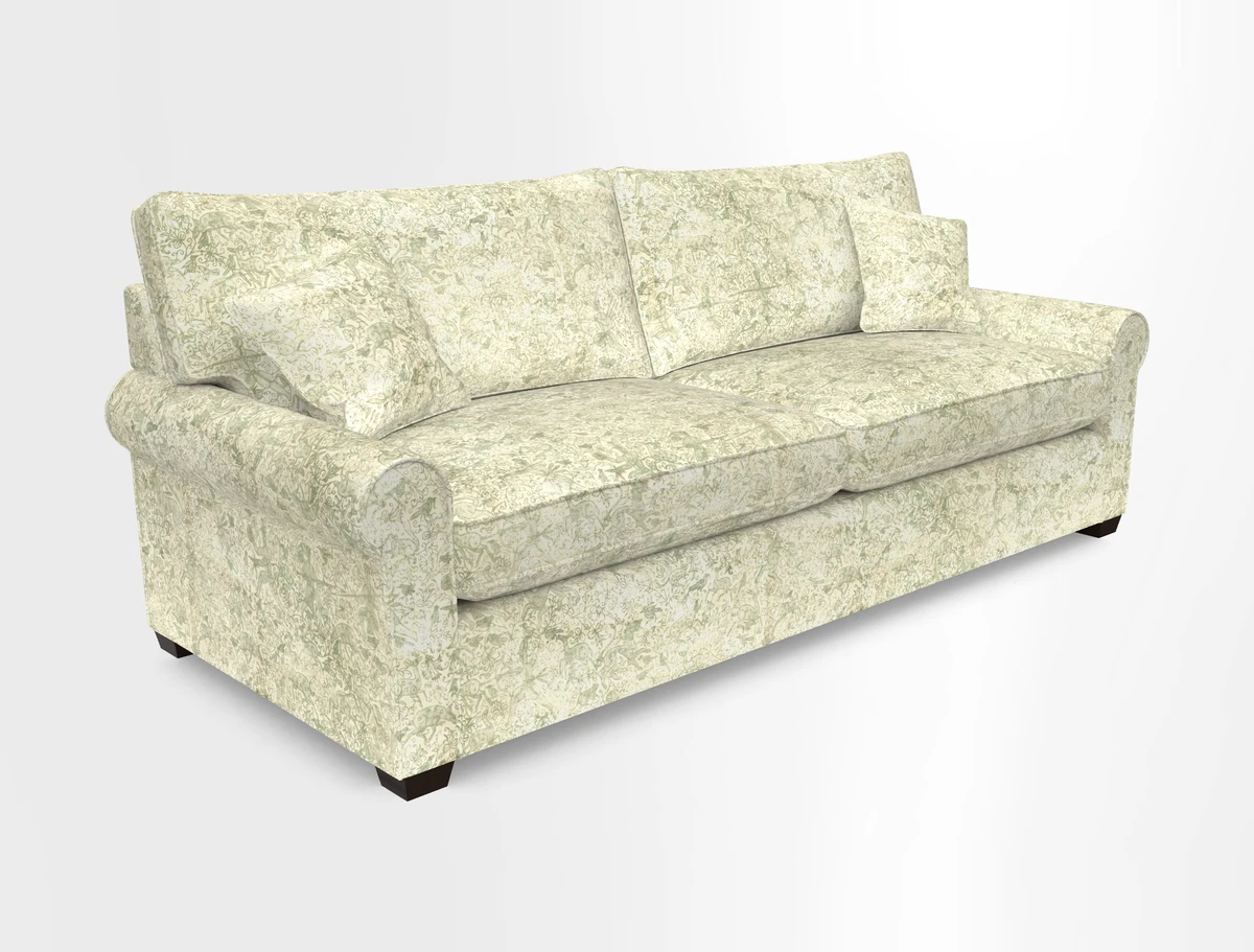 Bignor 3 Seater Sofa in V&A Drawn From Nature Oak Tree Gold. Loose cover option available
