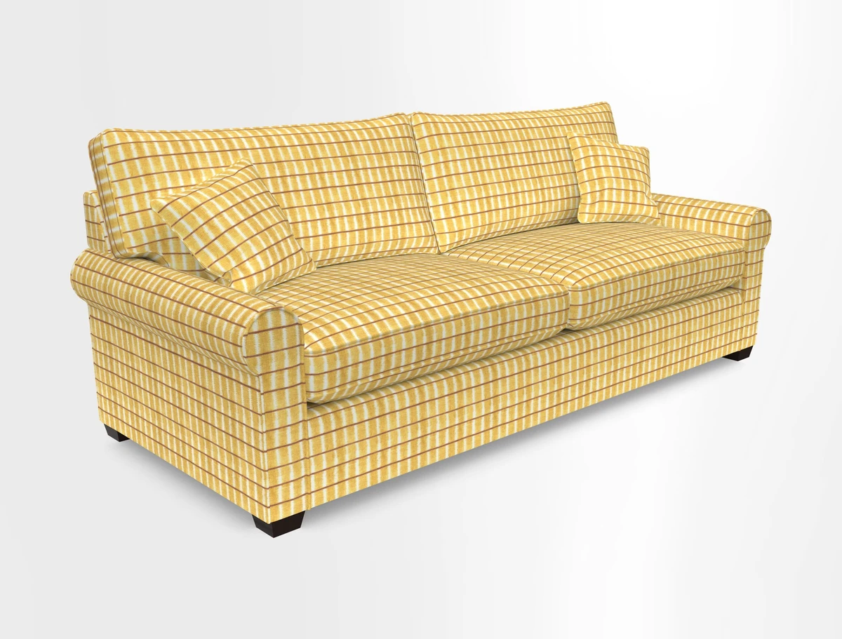 Bignor 3 Seater Sofa in V&A Drawn From Nature Oak Tree Gold. Loose cover option available