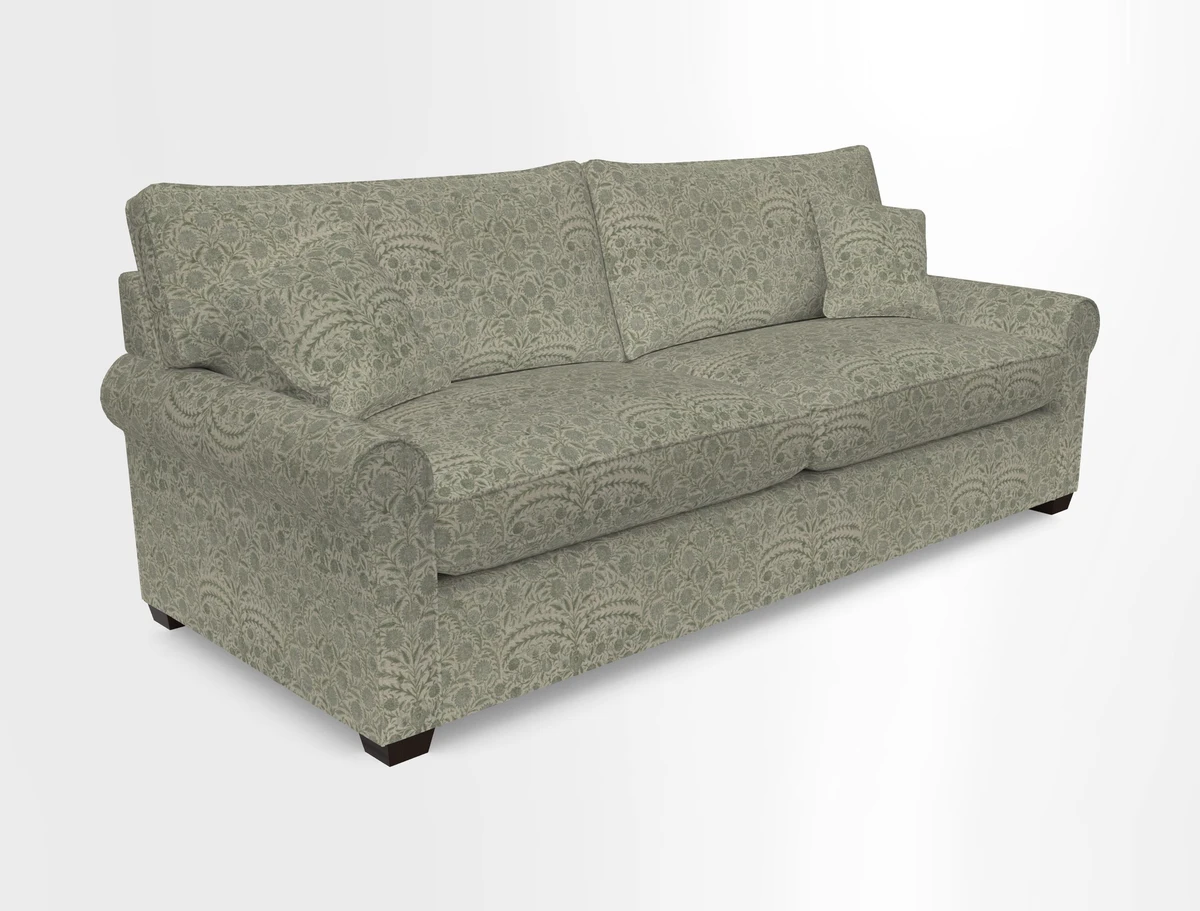 Bignor 3 Seater Sofa in V&A Drawn From Nature Oak Tree Gold. Loose cover option available