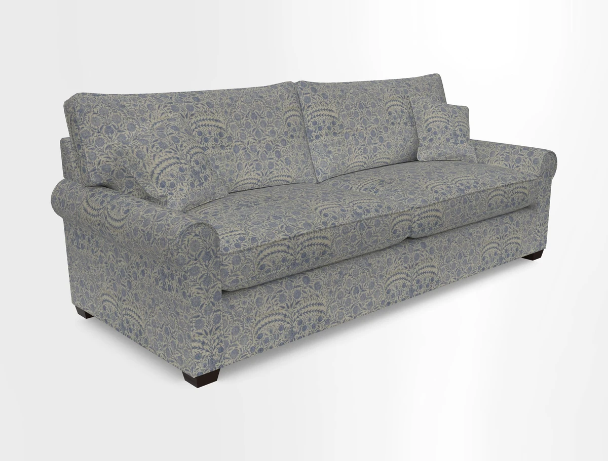 Bignor 3 Seater Sofa in V&A Drawn From Nature Oak Tree Gold. Loose cover option available