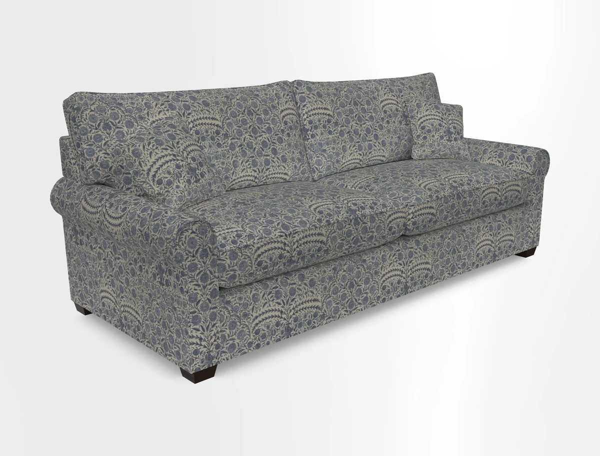 Bignor 3 Seater Sofa in V&A Drawn From Nature Oak Tree Gold. Loose cover option available