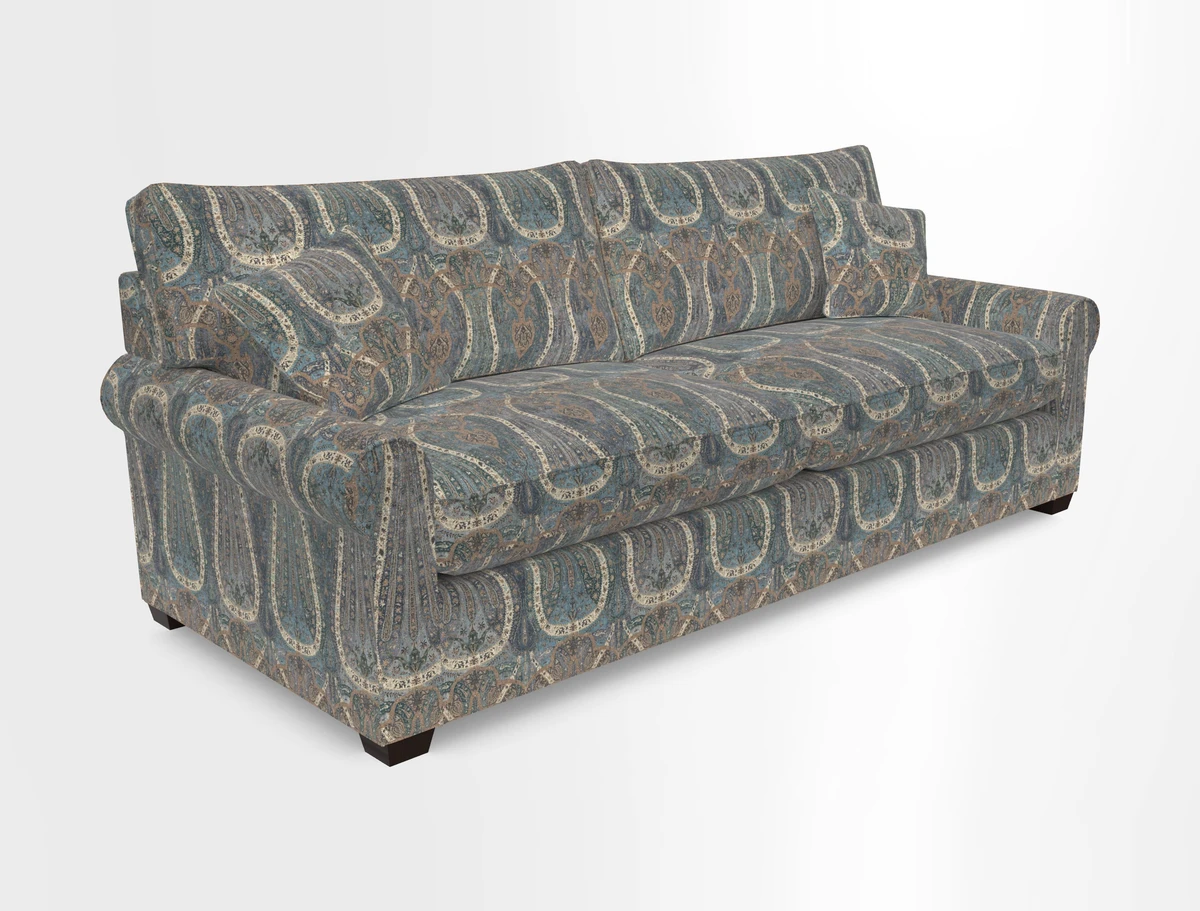 Bignor 3 Seater Sofa in V&A Drawn From Nature Oak Tree Gold. Loose cover option available