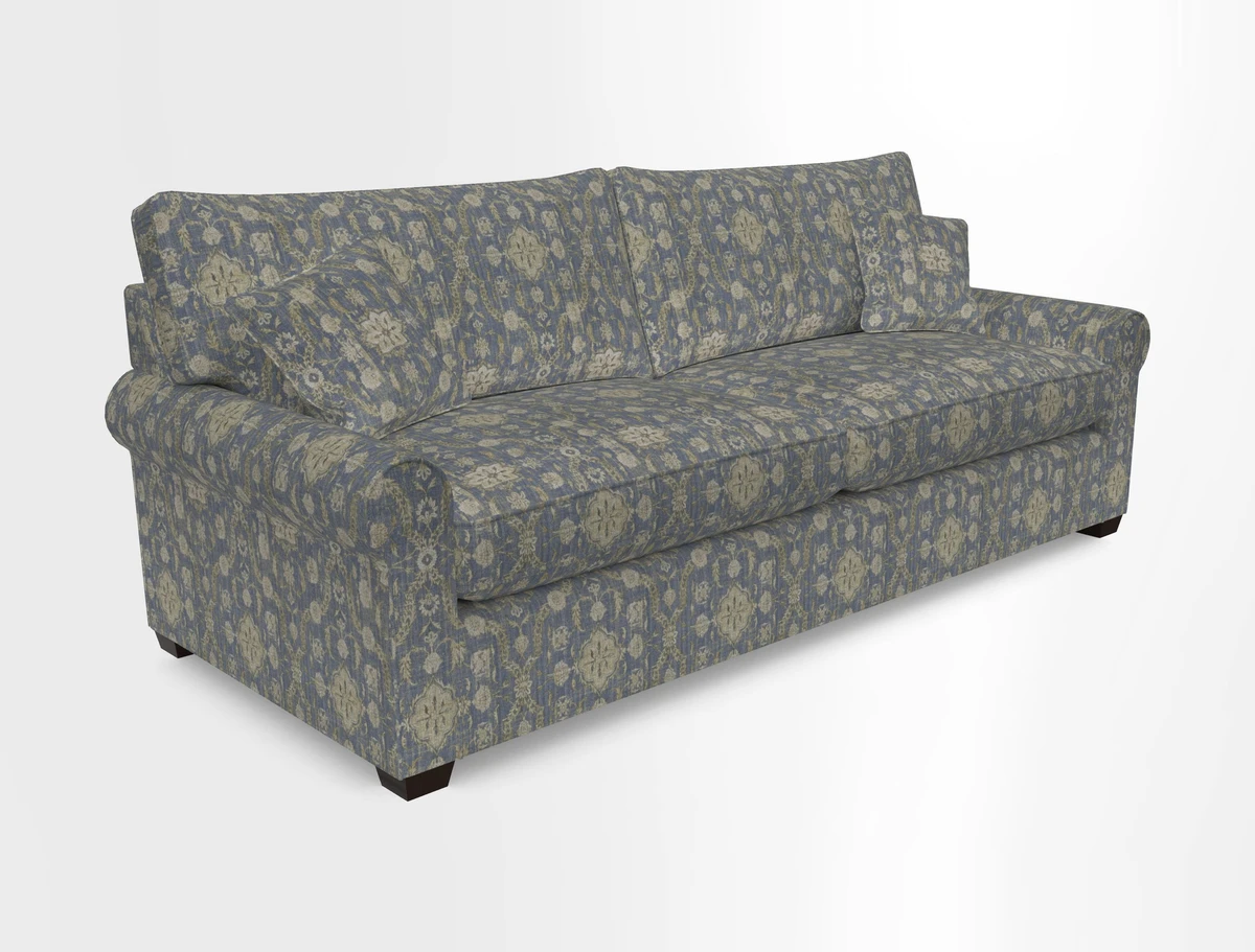 Bignor 3 Seater Sofa in V&A Drawn From Nature Oak Tree Gold. Loose cover option available