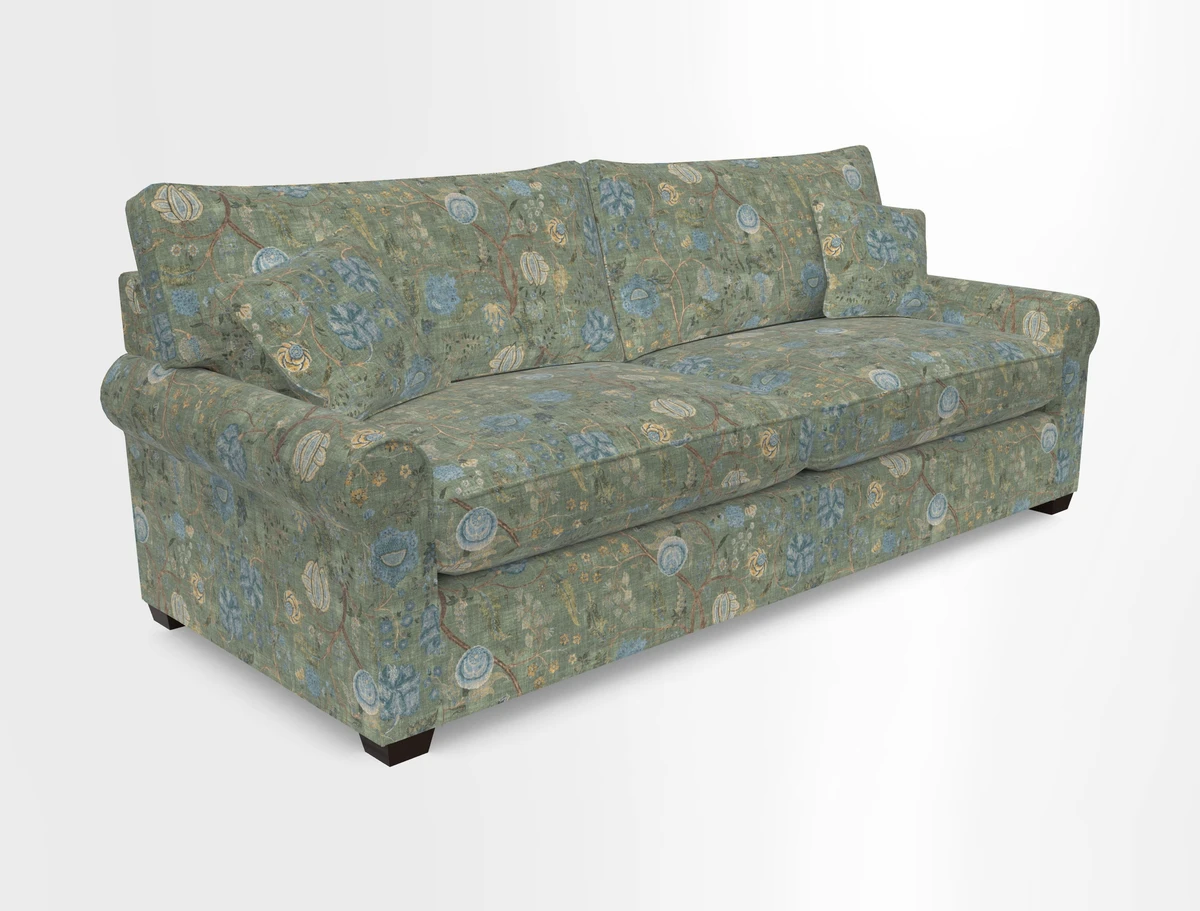 Bignor 3 Seater Sofa in V&A Drawn From Nature Oak Tree Gold. Loose cover option available