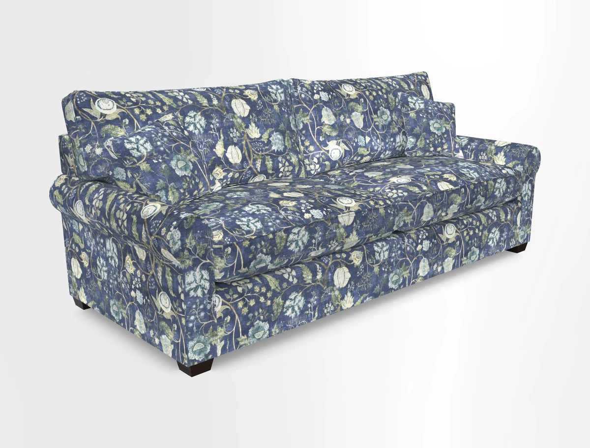Bignor 3 Seater Sofa in V&A Drawn From Nature Oak Tree Gold. Loose cover option available