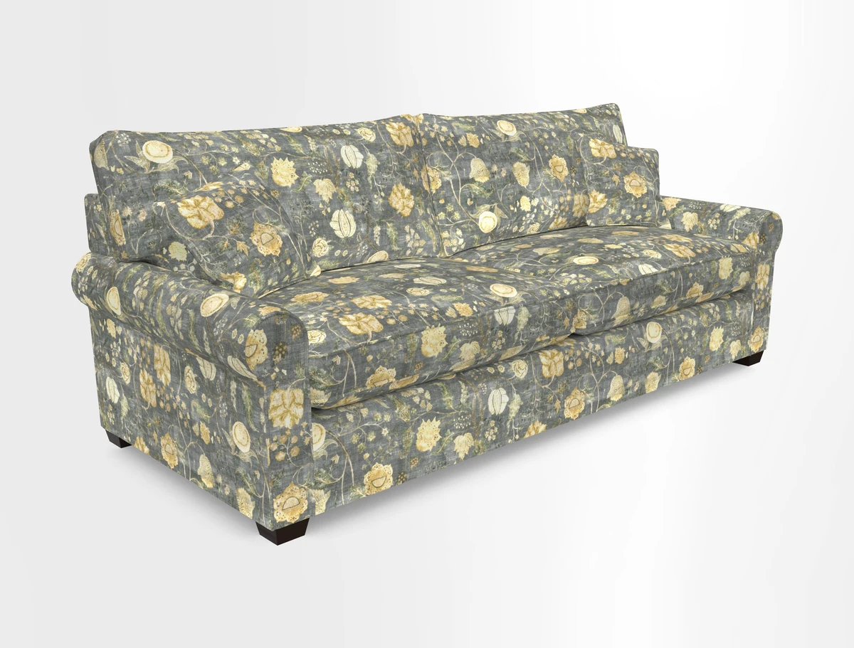 Bignor 3 Seater Sofa in V&A Drawn From Nature Oak Tree Gold. Loose cover option available