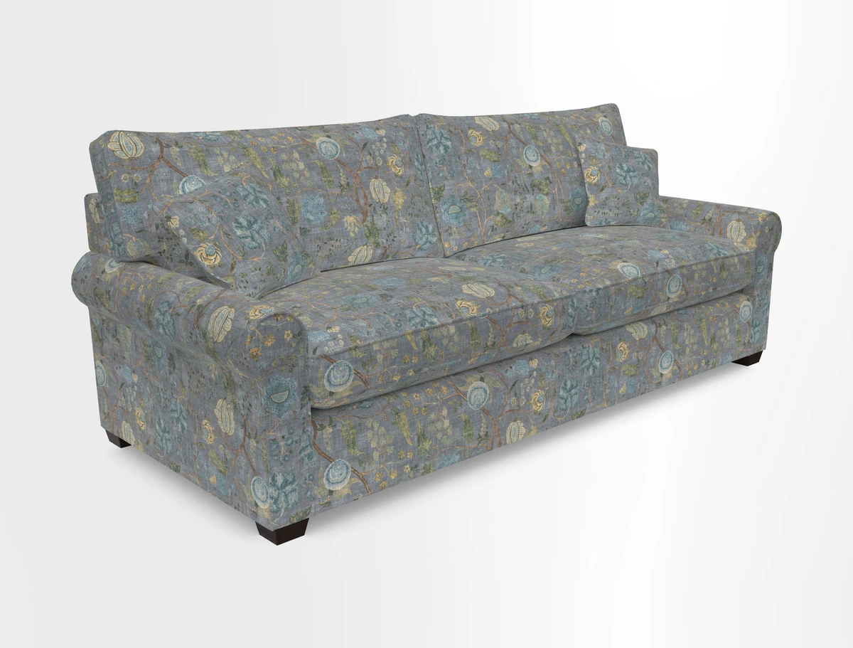 Bignor 3 Seater Sofa in V&A Drawn From Nature Oak Tree Gold. Loose cover option available