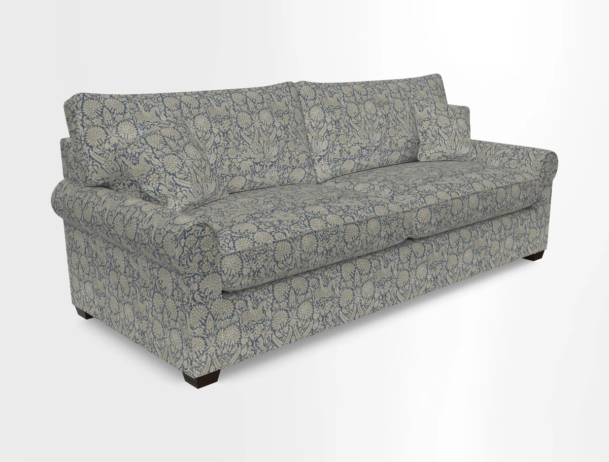 Bignor 3 Seater Sofa in V&A Drawn From Nature Oak Tree Gold. Loose cover option available