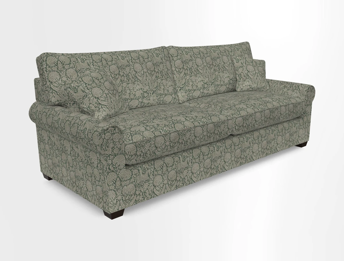 Bignor 3 Seater Sofa in V&A Drawn From Nature Oak Tree Gold. Loose cover option available