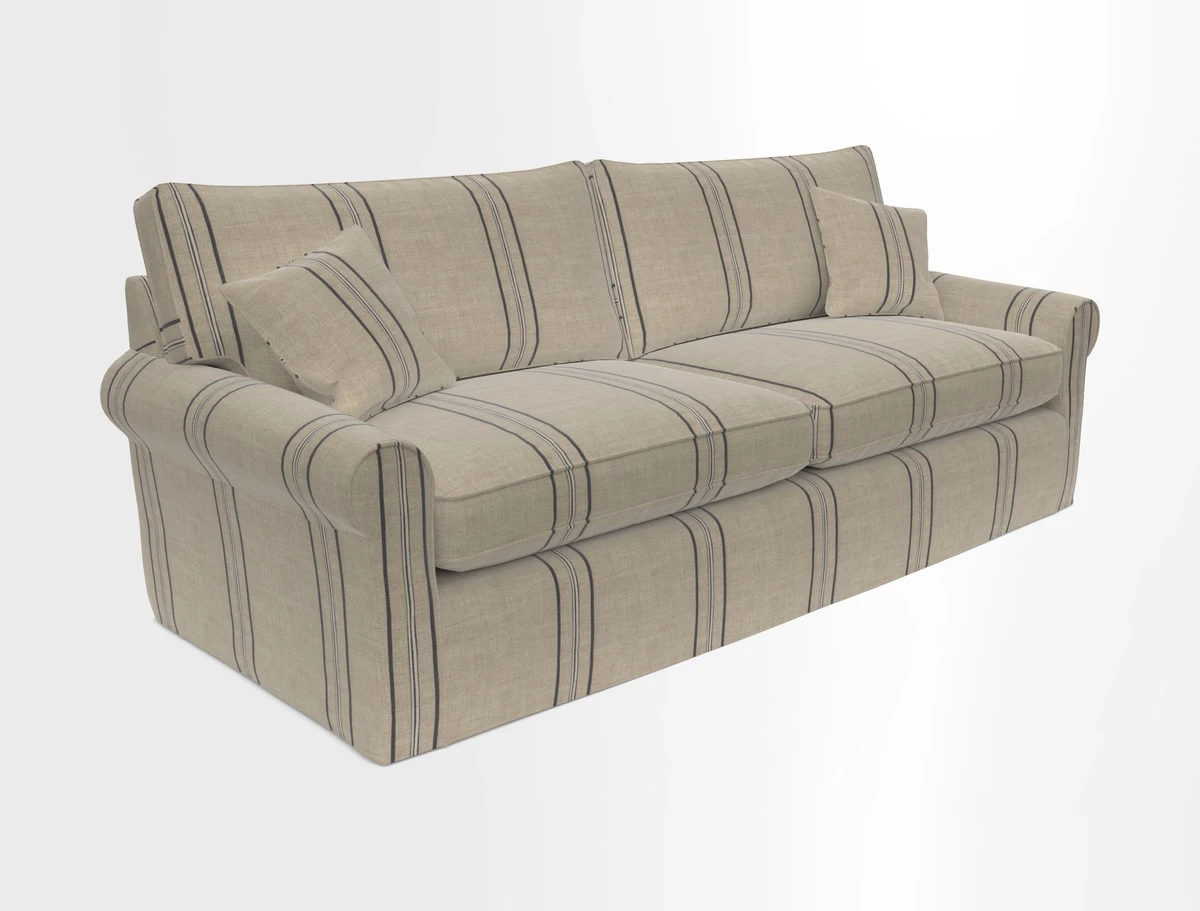 Bignor 3 Seater Sofa in V&A Drawn From Nature Oak Tree Gold. Loose cover option available